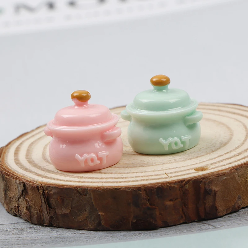 

2Pcs Dollhouse Mini Soup Pot Simulation Kitchen Model Phone Case Dollhouse Accessories