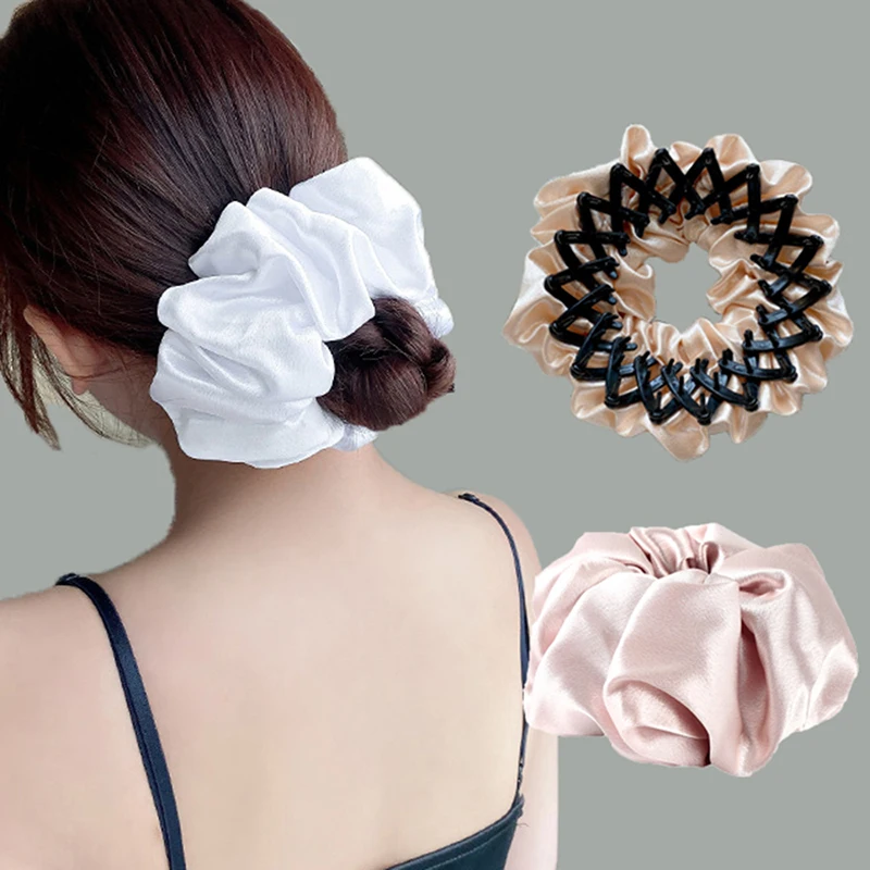 

Women Hair Bun Maker Hair Claw Horsetail Buckle Hair Clip Bird Nest Expanding Female Ponytail Holder Oversize Hair Scrunchies