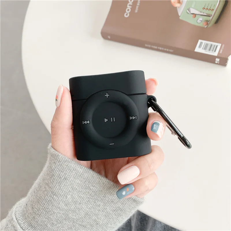 

Creative 3D MP4 Silicone Earphone Skin Cases For Apple AirPods Gen 1 2 Pro Bluetooth Wireless Headset Cover Earphone Funda Capa