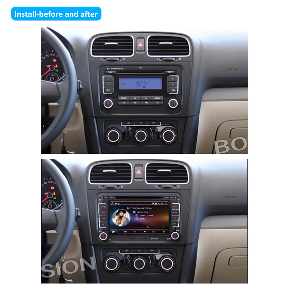 Автомобильный dvd плеер Bosion 2 Din Android 10 0 для Volkswagen Polo golf Tiguan passat b6 cc fabia mirror link Wi Fi