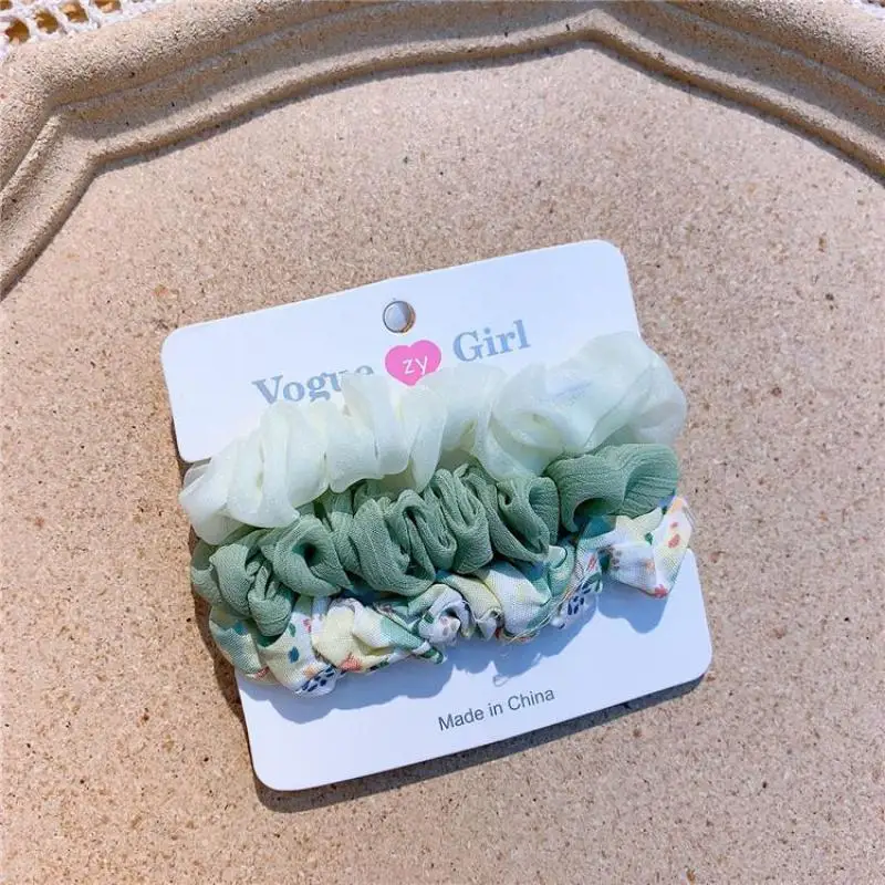 Bandas el&aacute;sticas para el pelo con estampado Floral para ni&ntilde;a, accesorios para el cabello para ni&ntilde;a, herramientas de peinado para ni&ntilde;a, Anillo para el cabello, coletas, ropa para el cabello-2