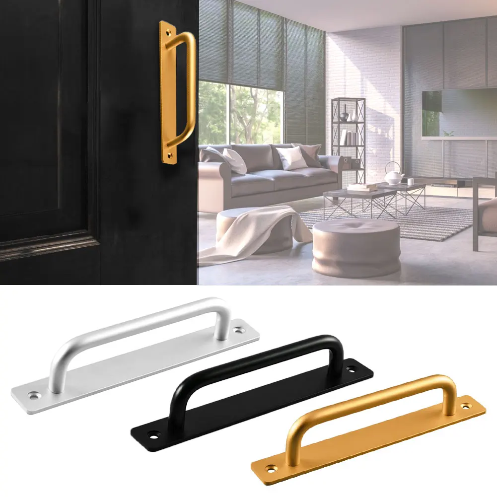 

35-45MM Sliding Barn Door Handle Pull And Flush Hardware Set Wood Door Handle Furniture Hardware Cabinet Cupboard Interior Door