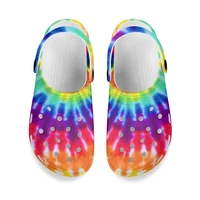 hot sale brand designer clogs colorful tie dye style design men sandals casual shoes eva lightweight and breathable sandles