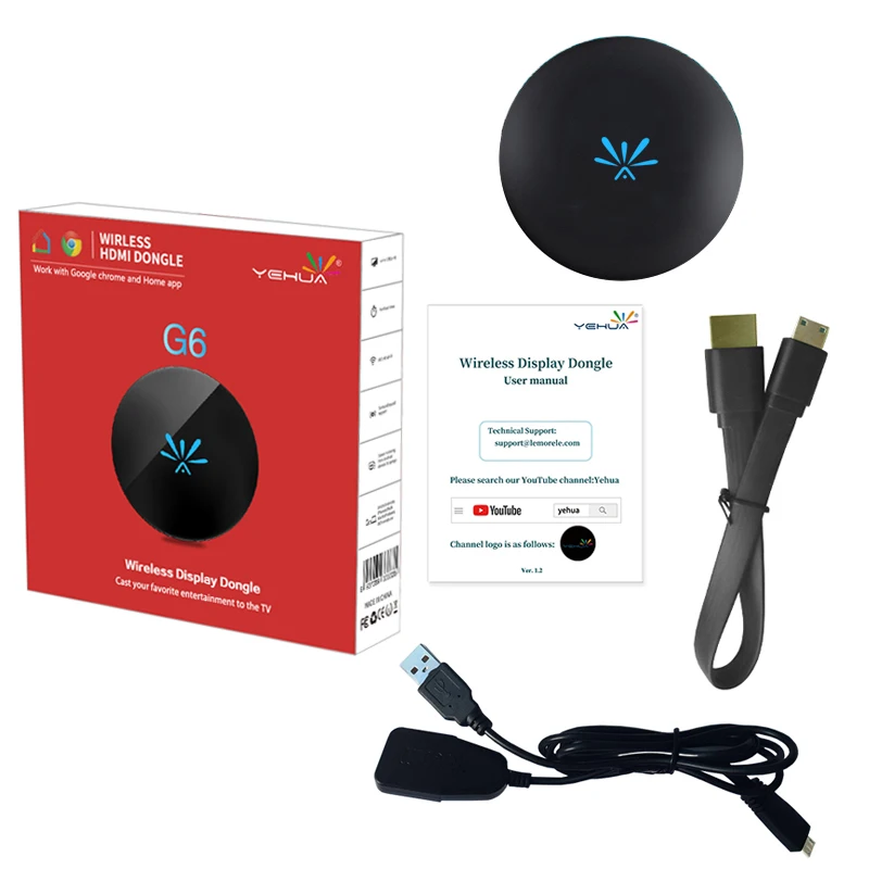 HD G6 ТВ палка 2 4G 5G 1080P видео Wi-Fi Дисплей ключ цифровой совместимому с HDMI медиа
