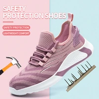 women safety protection shoes lightweight comfort anti smashing anti piercing safety shoes flying light work construction boots