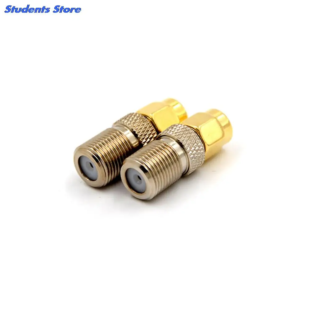 1Pcs F Type Female Jack To SMA Male Plug Straight RF Coaxial Adapter Connector Convertor Gold Tone | Электроника