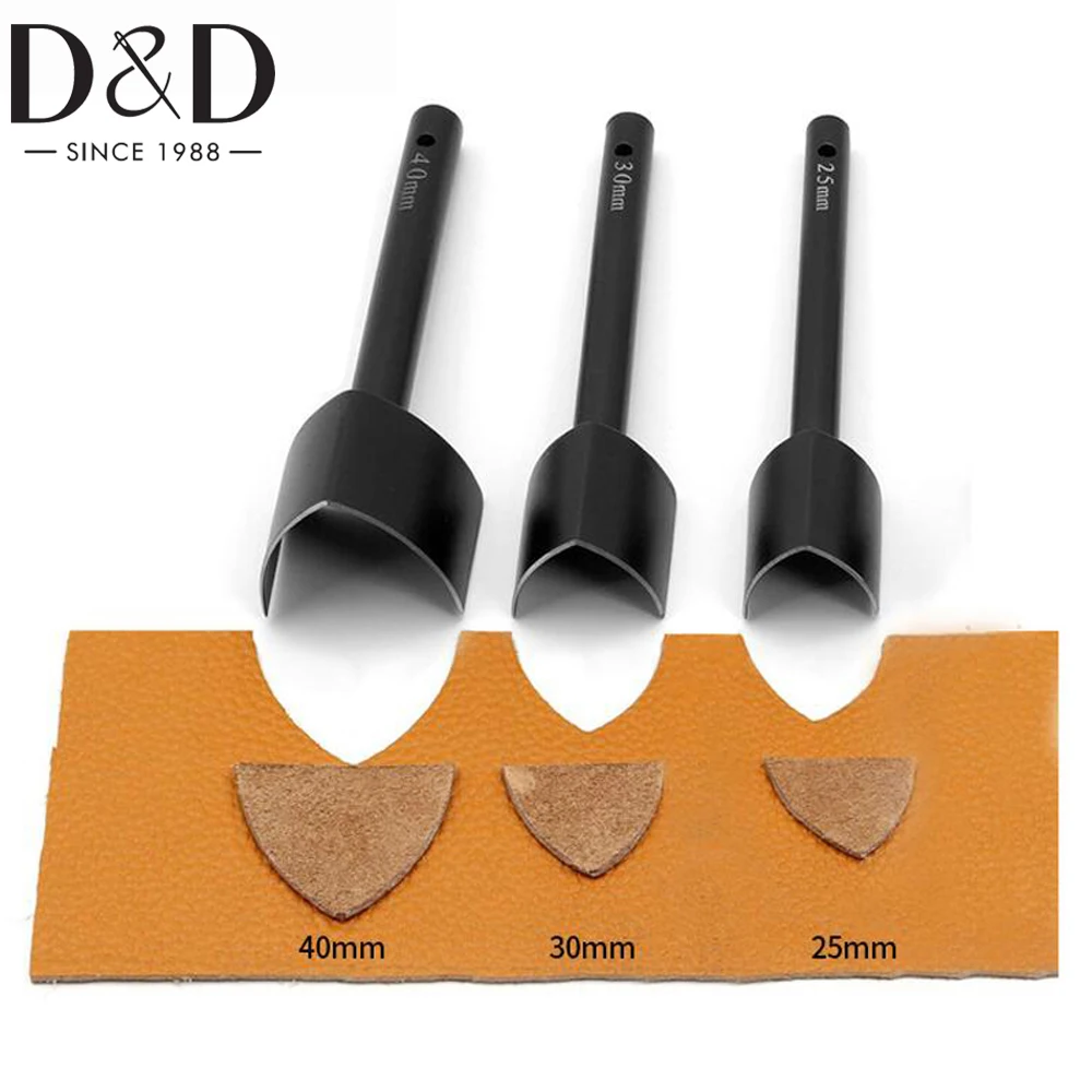

25/30/40mm V Shape Leather Craft Half-Round Cutter Punch Strap Belt Wallet Bag Leather Corner Trimmer DIY Cutting Accessories