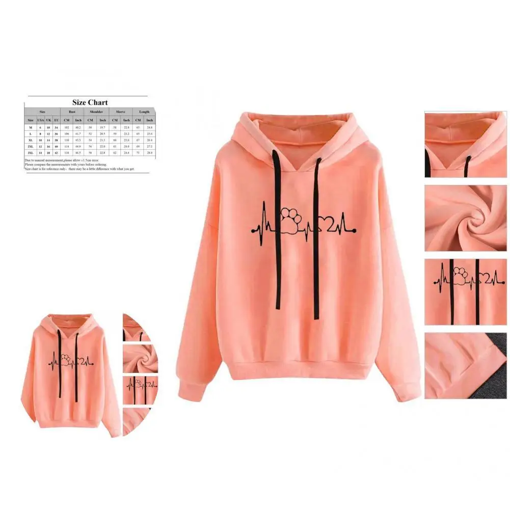 

Spring Autumn Stylish Cute Pure Color Sweatshirt Top Pullover Hooded for Jogging