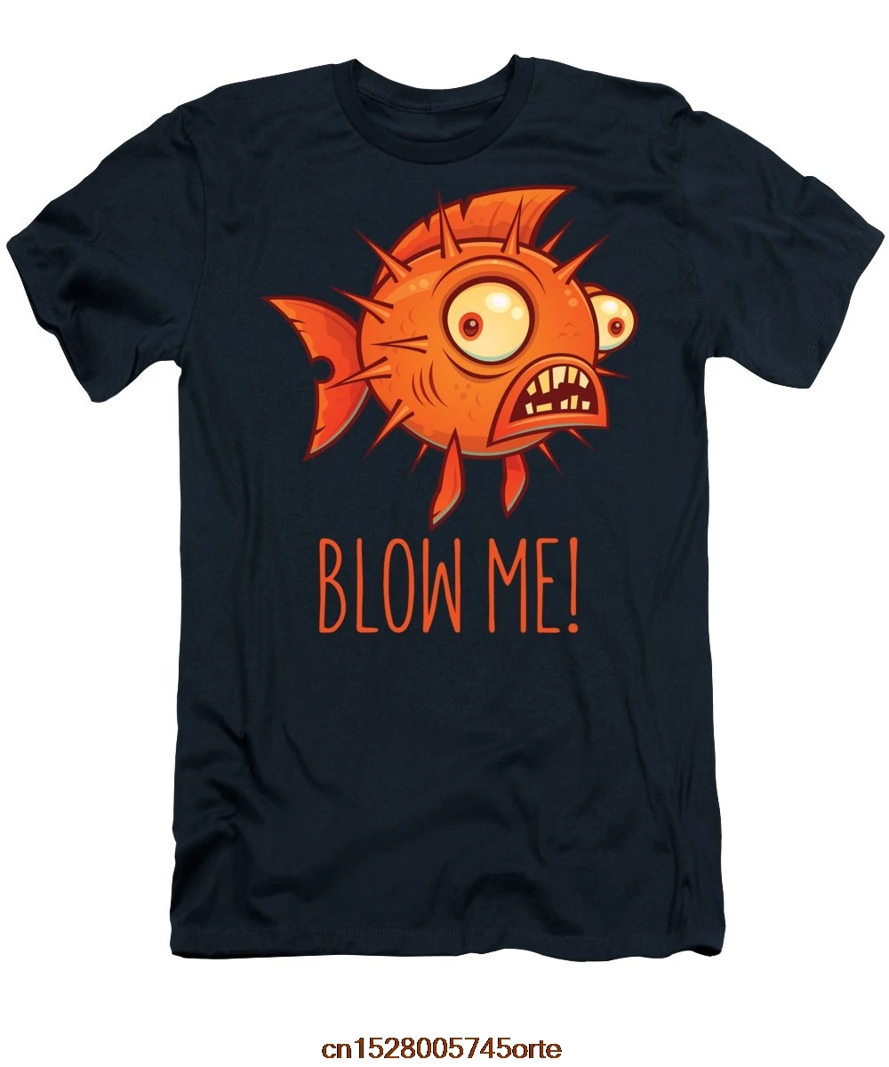 Новинка лета 2020 модная футболка Porcupine Blowfish Cartoon - Blow Me хлопковые мужские и женские