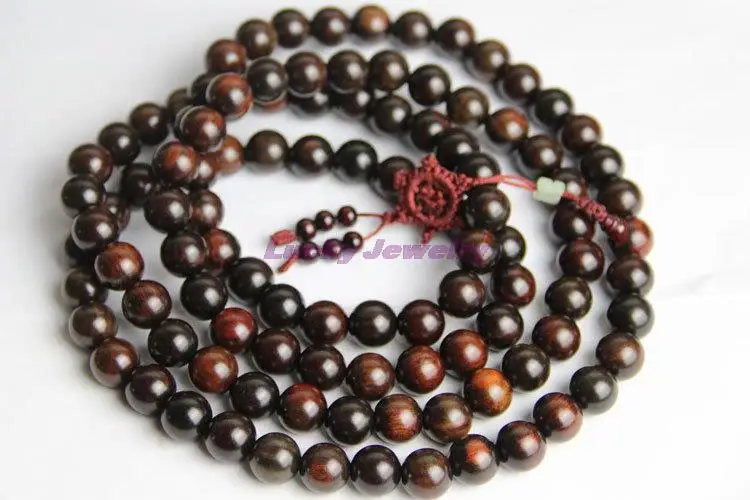 15mm Big Tibetan Buddhism 108 Red Sandalwood Prayer Bead Mala Necklace | Украшения и аксессуары