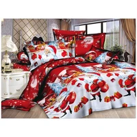 ju 16 christmas home textile cotton bedclothes high quality 4pc bedding set