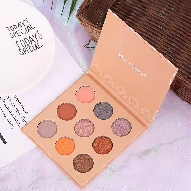 Тени для макияжа 9 цветов матовые тени век натуральные прессованные пудры