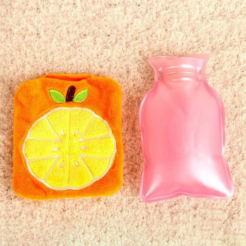 Мультяшная мини-бутылка для горячей воды рук съемный моющийся плюшевый чехол