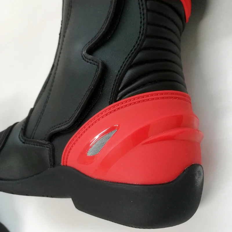 Scoyco обувь для мотоциклетных гонок мотокросса черные красные металлическая