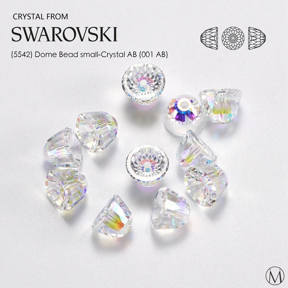 Купольная бусина с маленькими кристаллами Swarovski 1 шт. 5542 8 мм/11 мм ювелирные
