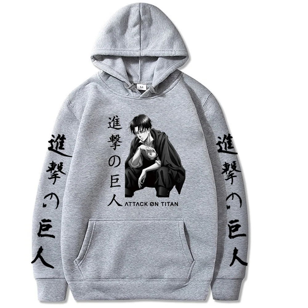 

Anime Attack on Titan Cosplay Hooded Sweater Levi Ackerman Hoodie Jacket Shingeki No Kyojin Sweatshirts Scouting Legion