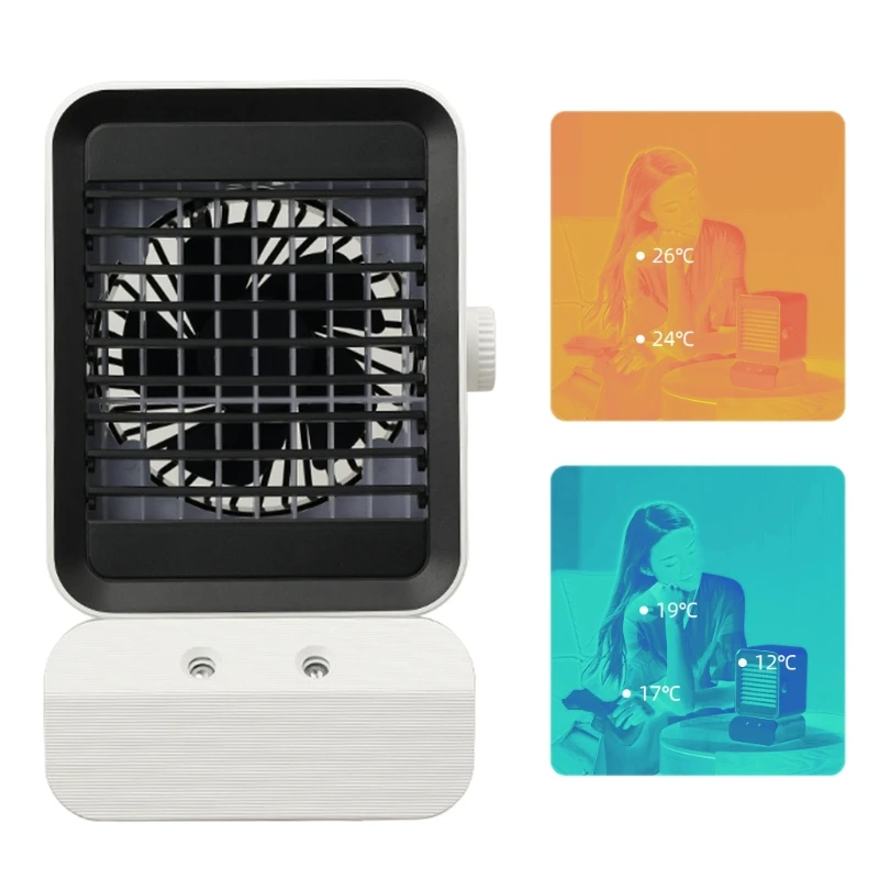 

Mini Desktop Water Cooling Fan USB Charging for Home Office Outdoor Small Desktop Cooling Fan
