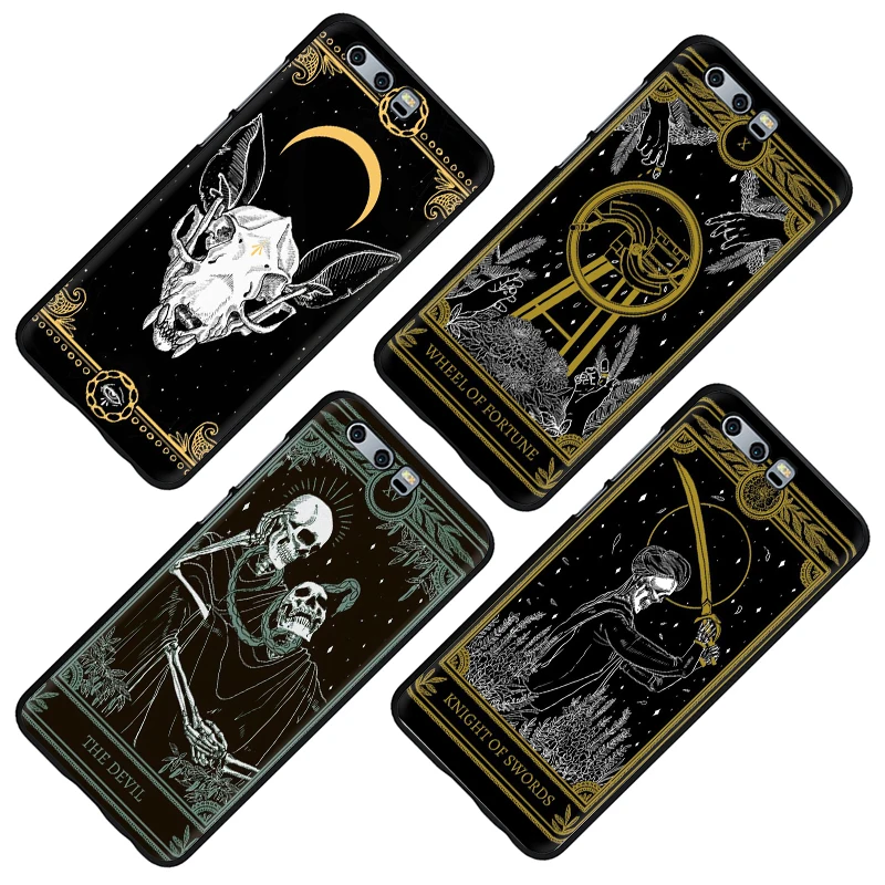 EWAU Death Tarot Silicone phone case for Huawei Honor 6A 7A Pro 7C 7X 8X 8 9 Note 10 Lite view 20 9X | Мобильные телефоны и