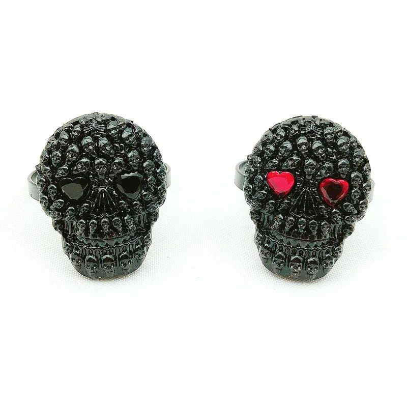 12 шт./лот новинка кольцо для салфеток Хэллоуин Череп кнопка Ретро стиль держатель
