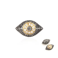 turkish lucky eye jewelry making gold greek evil eye connector bracelet amulet wholesale