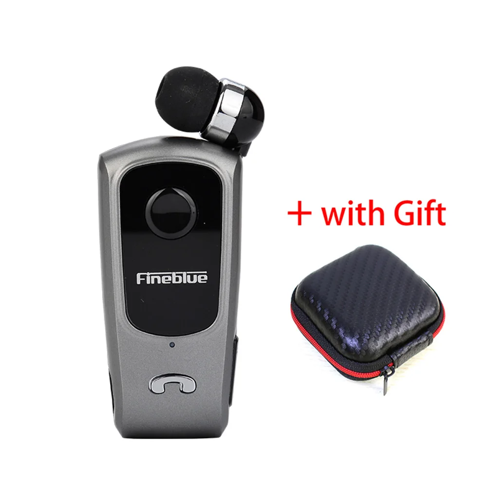 FINEBLUE F920 беспроводные наушники Bluetooth Handsfree наушники гарнитура звонки напоминают вибратор носить пульт на прищепке для телефона с микрофоном - Цвет: Gray no box