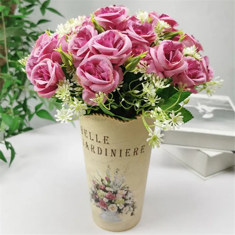 Искусственная Роза 10P (10 головок/бутон) имитация мини-розы длиной 11 81 дюйма