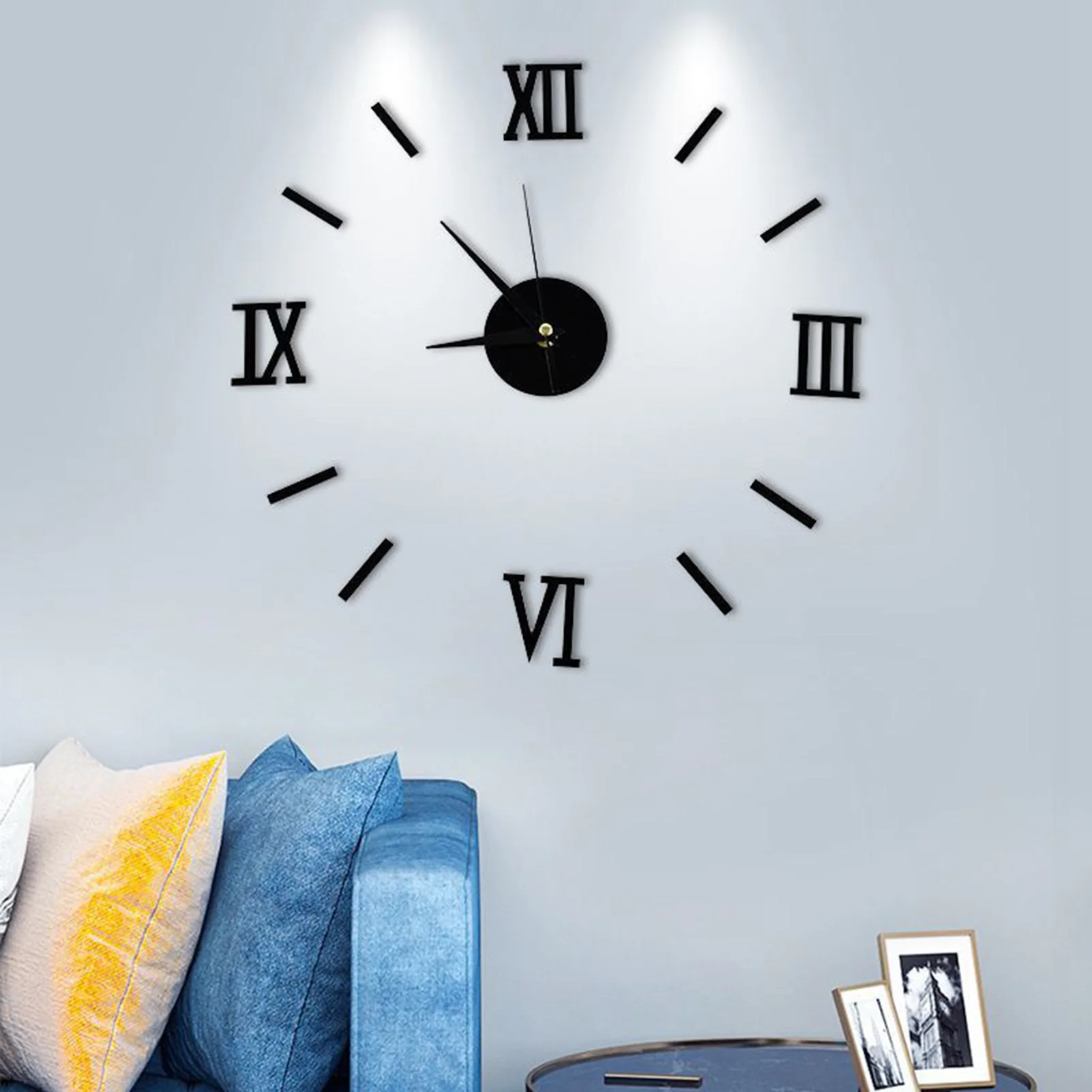 

Hot Punch-free Frameless Wall Clock 10*15*4cm 3D Acrylic DIY Decoration Silent Simple Clock for Home Livingroom Bedroom