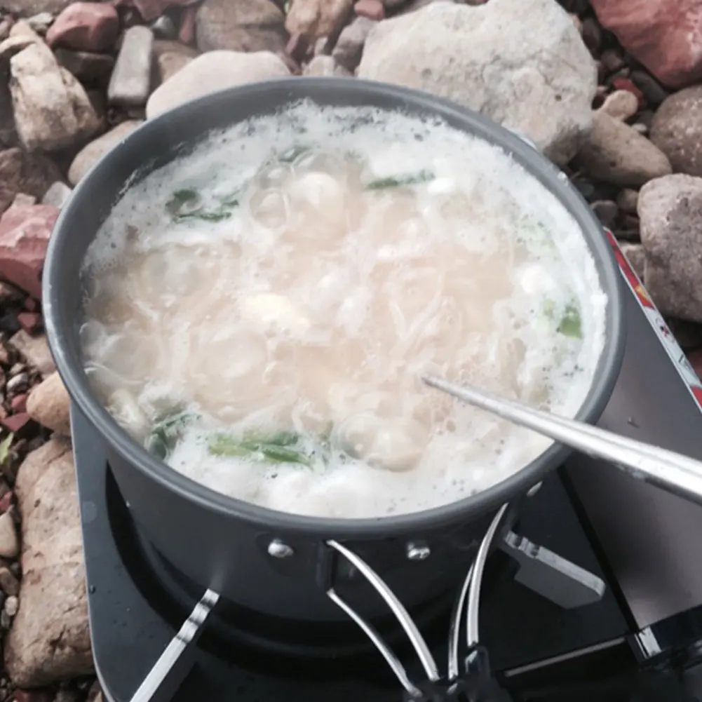 

1 Person Ultralight Outdoor Camping Cookware Single Cooking Pot Utensils For Hiking Picnic Backpacking Tableware Pot Camping