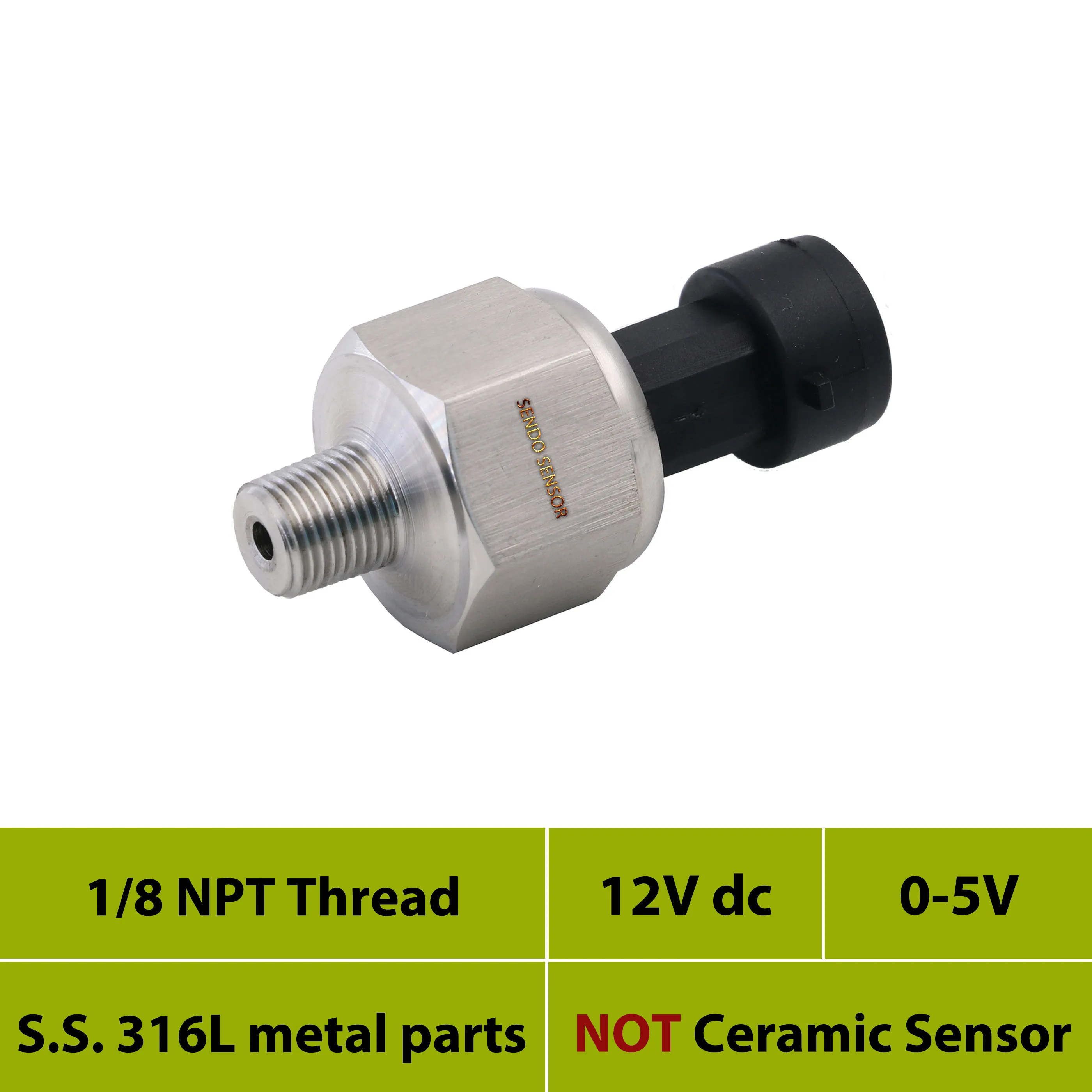 

pression sensor 0 5 v signal, 0 15, 30, 50, 75 psi, 1, 1.6, 10, 16, 12, 25 bar, selected gauge pressure for water, oil and fuel