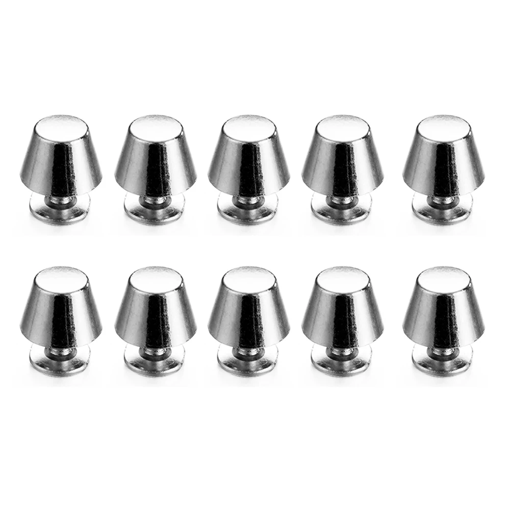 silver 10 шт DIY ремень с заклепками винт гриб купол болт с круглой головкой винты Панк Металл гвоздь Ткань Кнопка для багажа одежда Сумка Обувь - Цвет: silver