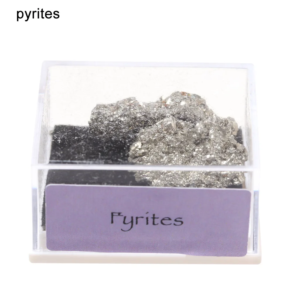 pyrites 1 коробка Натуральный Необработанный Рудный кварц образец кристаллического минерала энергетические целебные камни необработанные драгоценные камни коллекционные украшения - Цвет: pyrites