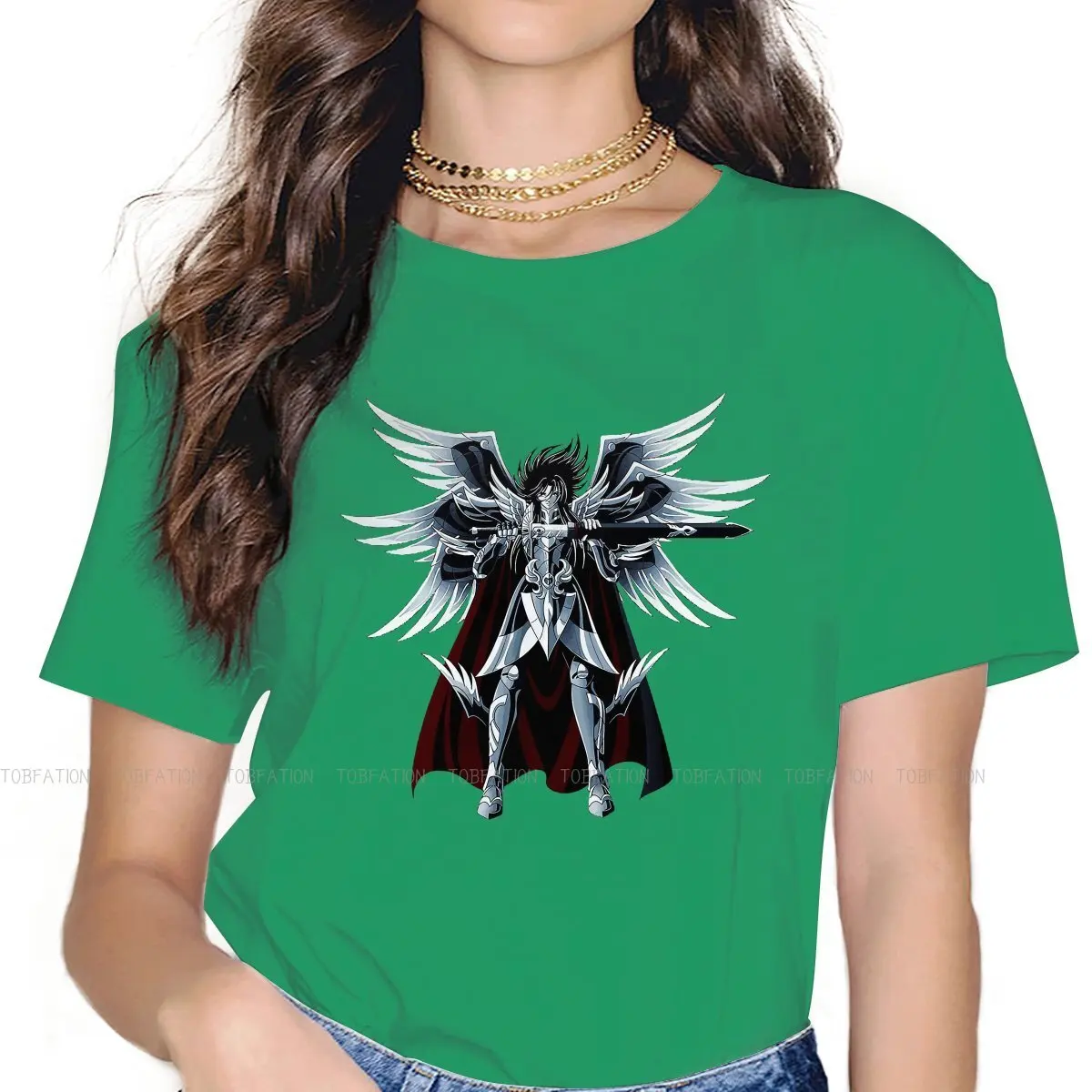 

Saint Seiya TShirt for Woman Girl Pegasus Essential Humor Tee T Shirt 5XL New Design Fluffy