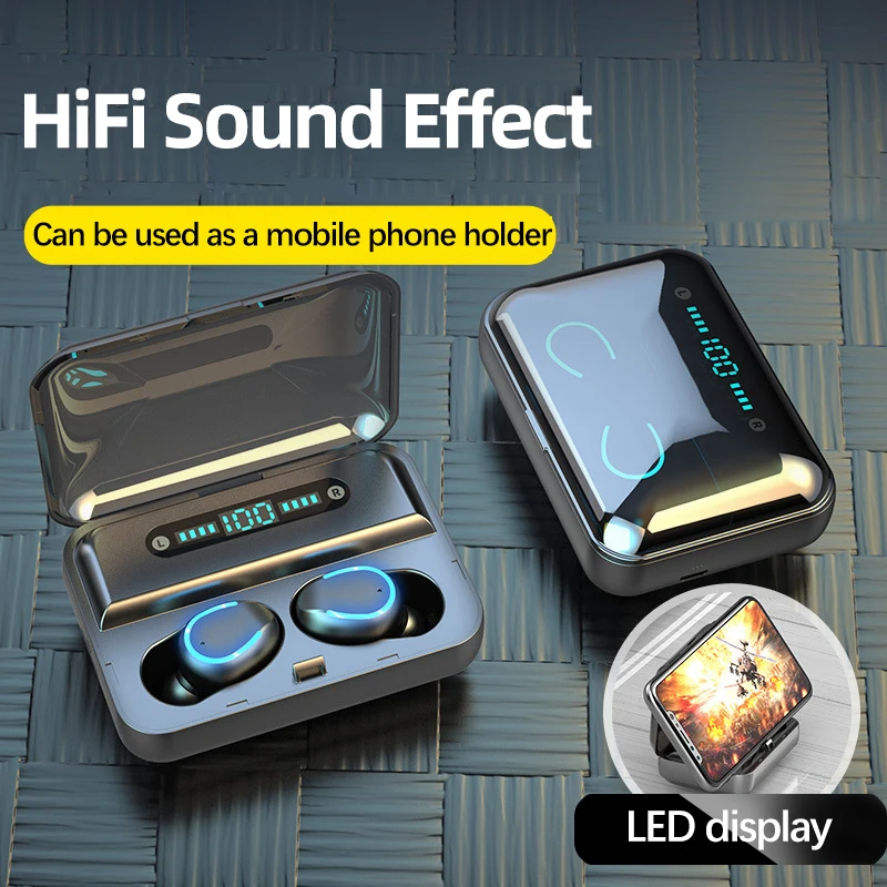 F9-5 TWS гарнитура с отпечатком пальца Hi-Fi Bluetooth-Совместимость V5.0