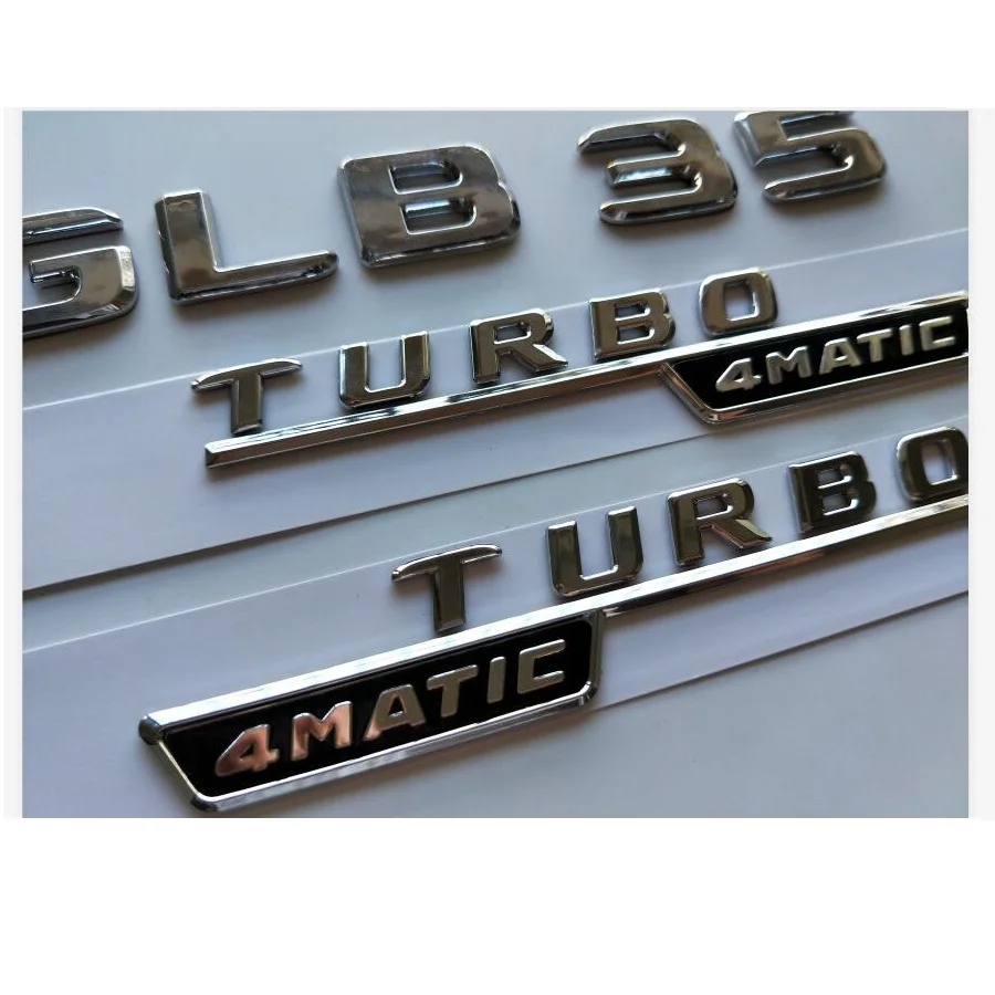 Хромированная Эмблема багажника GLB35 AMG GLB180 GLB200 GLB250 GLB300 GLB350 TURBO 4matic эмблемы для Mercedes