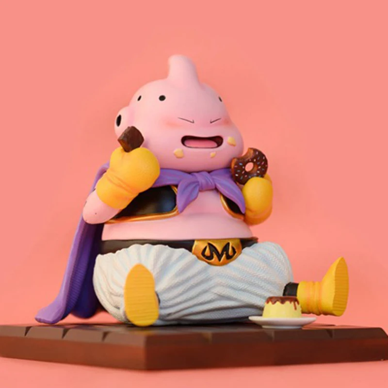 

13CM Hot Sell Anime Figure Kawaii DRO Majin Buu Cake PVC Action Figure Collectible Model Toy Figure