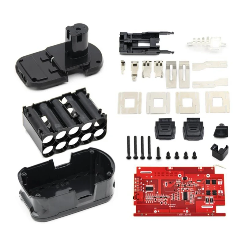 

P108 10X18650 Li-Ion Battery Plastic Case Charging Protection Circuit Board for RYOBI 18V P103 P118 BPL-1815 1820G ONE+