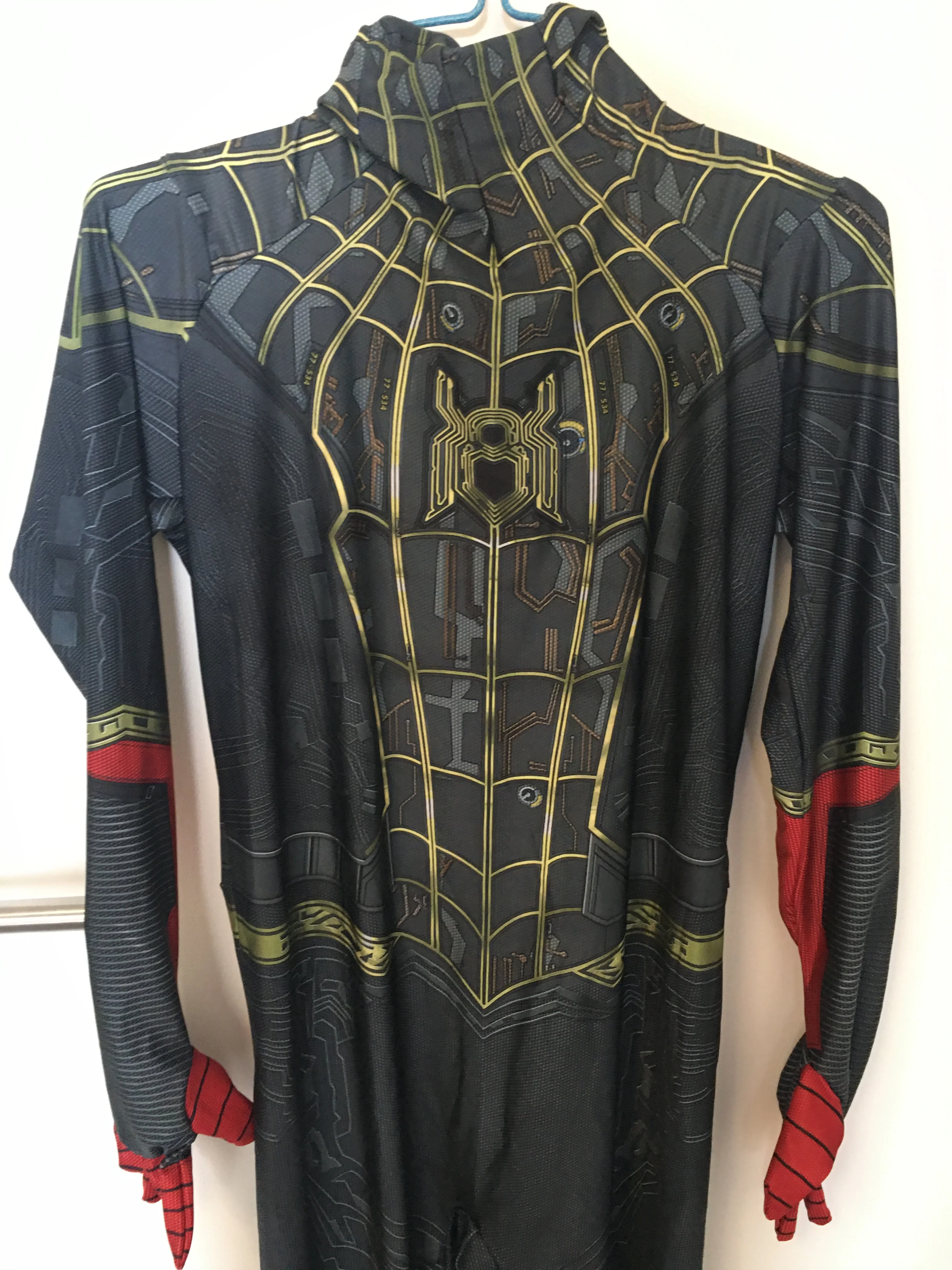 No Way Home Black Integrated Costume 3D Print Man Spandex Zentai Bodysuit Superhero Suit Adults/Kids