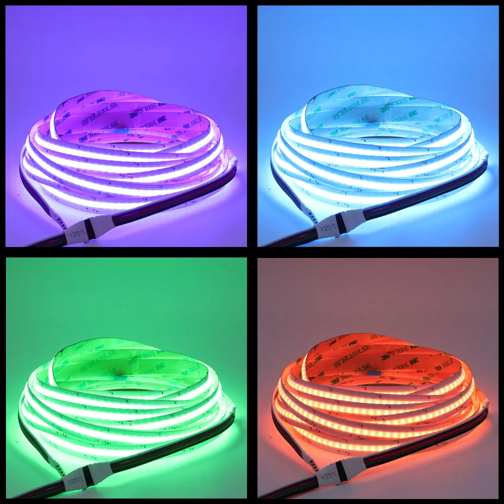 DC24V CCT/RGB/RGBW COB LED Light Strip 840LEDs/m High Density Flexible FOB RA90 Linear Dimmable Led Lights |