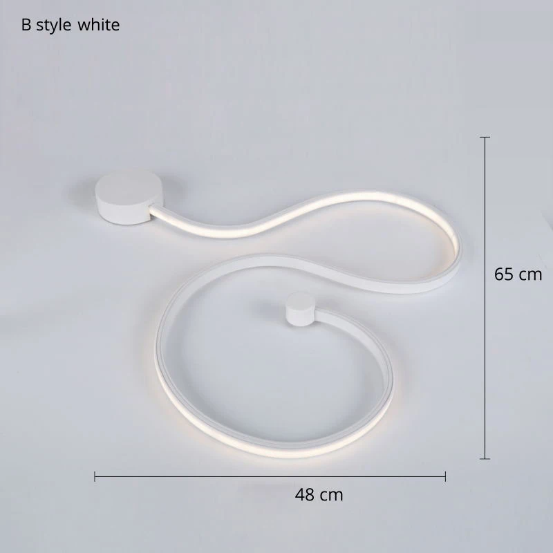 B 65 cm White Красивая бра Современные настенные светильники для спальни,учебы,гостиной,балкона,комнаты,белый/черный акриловые роскошная лампа - Цвет абажура: B 65 cm White