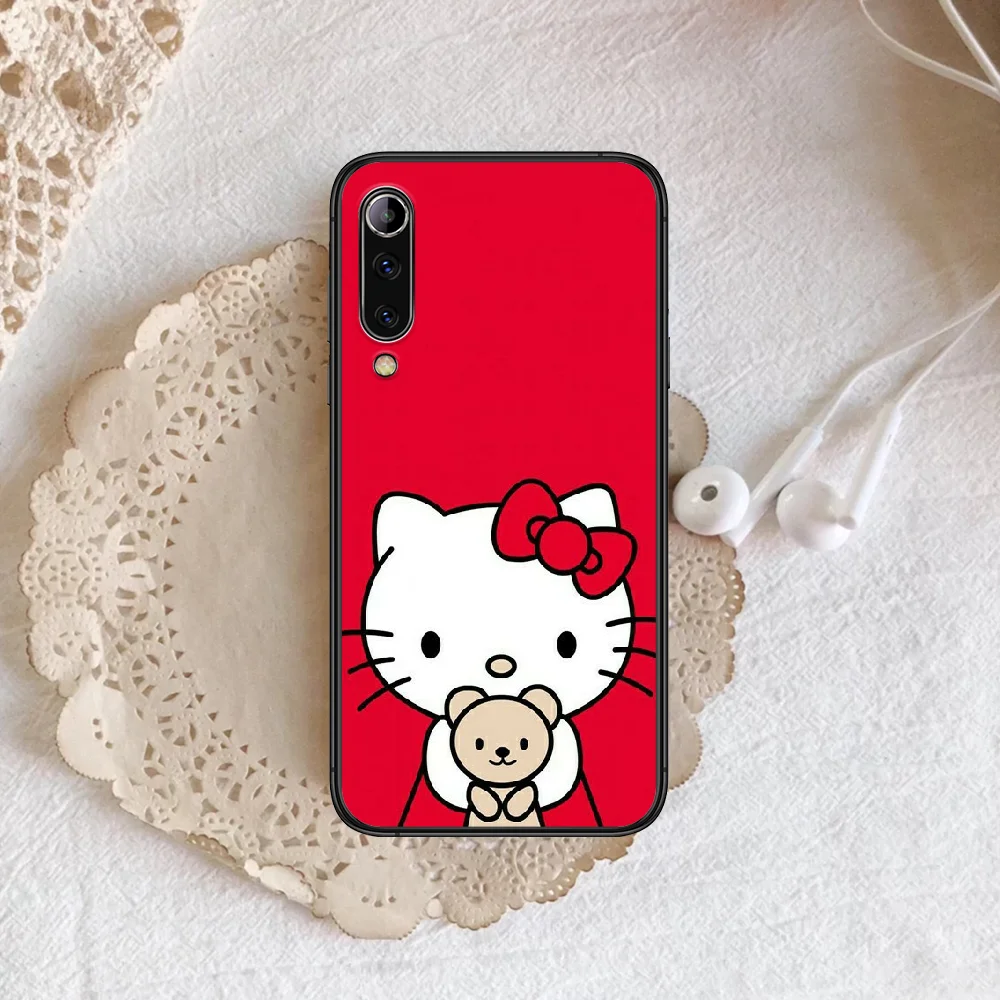 

Cartoons Kitty Cat Pink Phone Case Cover Hull For Xiaomi Mi 8 9 10 T note 10 Lite Pro 5G A pocox 2 3 black Hoesjes Fashion