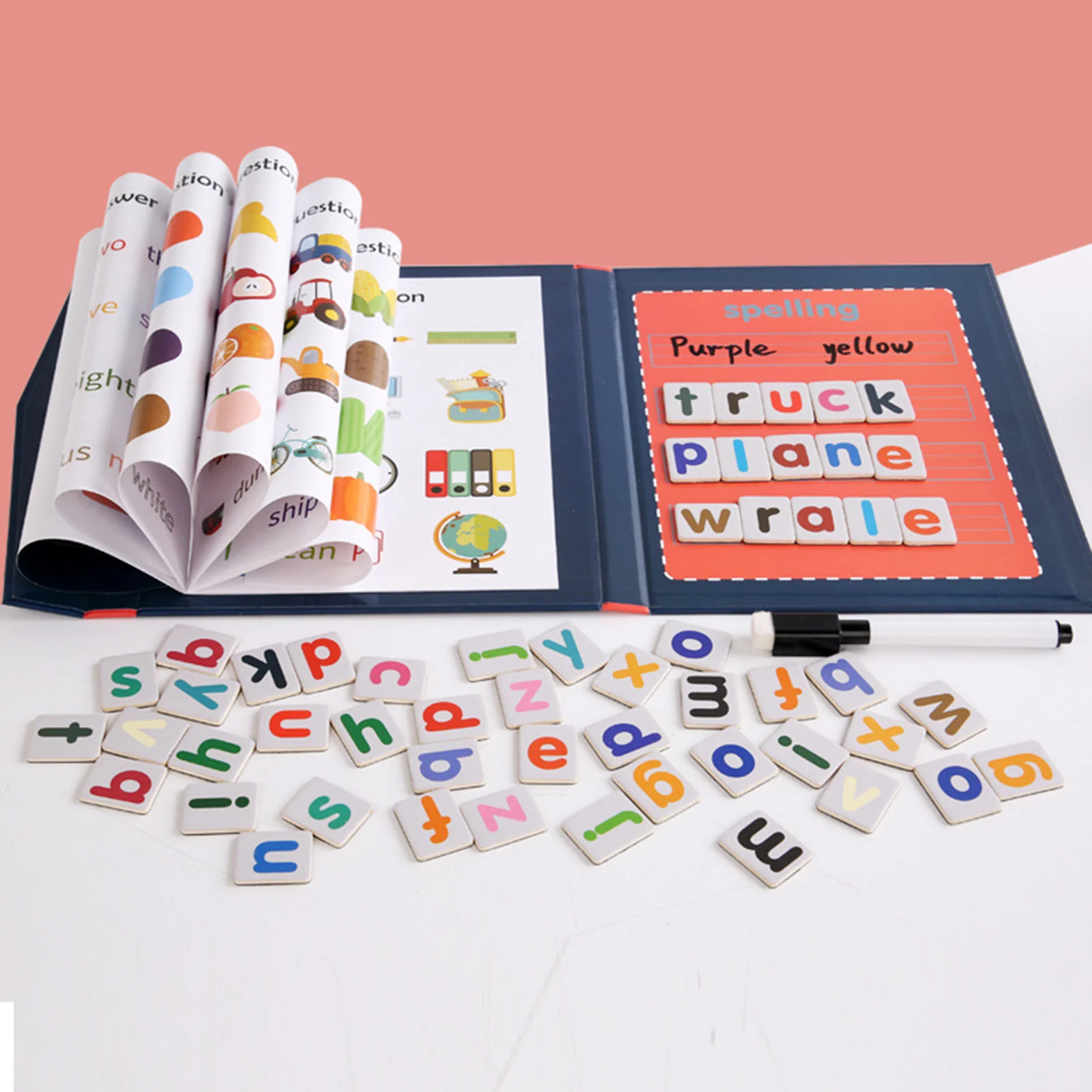 

English Spelling Word Game Children Alphabet Learning Early Education Toys Baby Educational Board Game Didactic Toys vividly