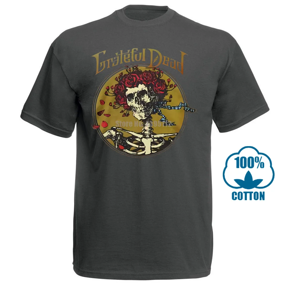 Charcoal Футболка Grateful Dead Grateful Skull M, L, Xl, 2Xl, фирменная новинка, Официальная футболка - Цвет: Charcoal