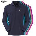 XS-4XL 100% хлопок высокого качества; Сезон весна-осень; Мужская с длинным рукавом футболки-поло рубашки для мальчиков повседневная одежда футболки-поло Homme Модные мужские верх с отложным воротником