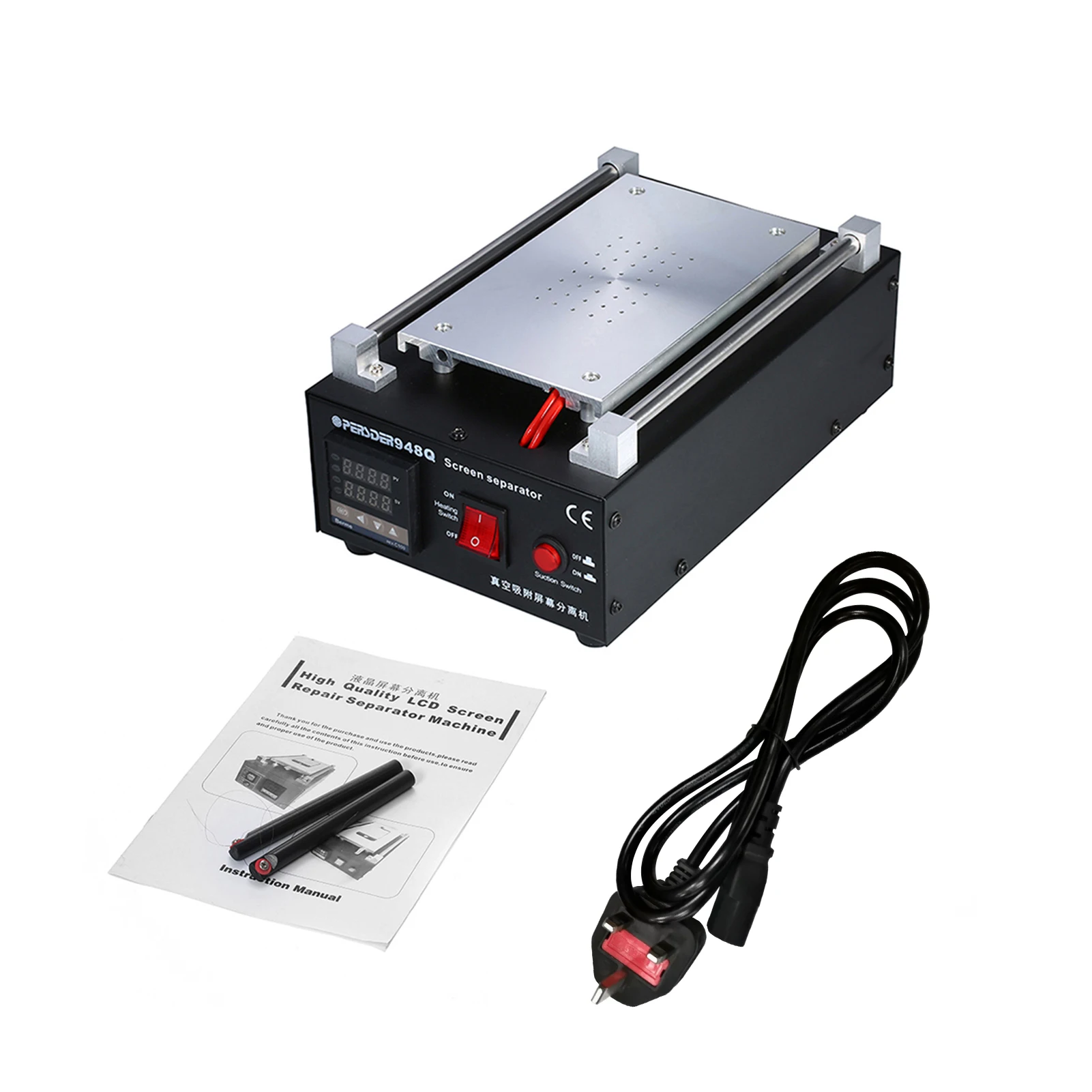 

PE-948Q 7 дюймов 220V/110V 550W ЖК-дисплей Экран ремонт Сепаратор/дробилка для переработки Экран Стекло вакуумный для ремонта мобильного телефона