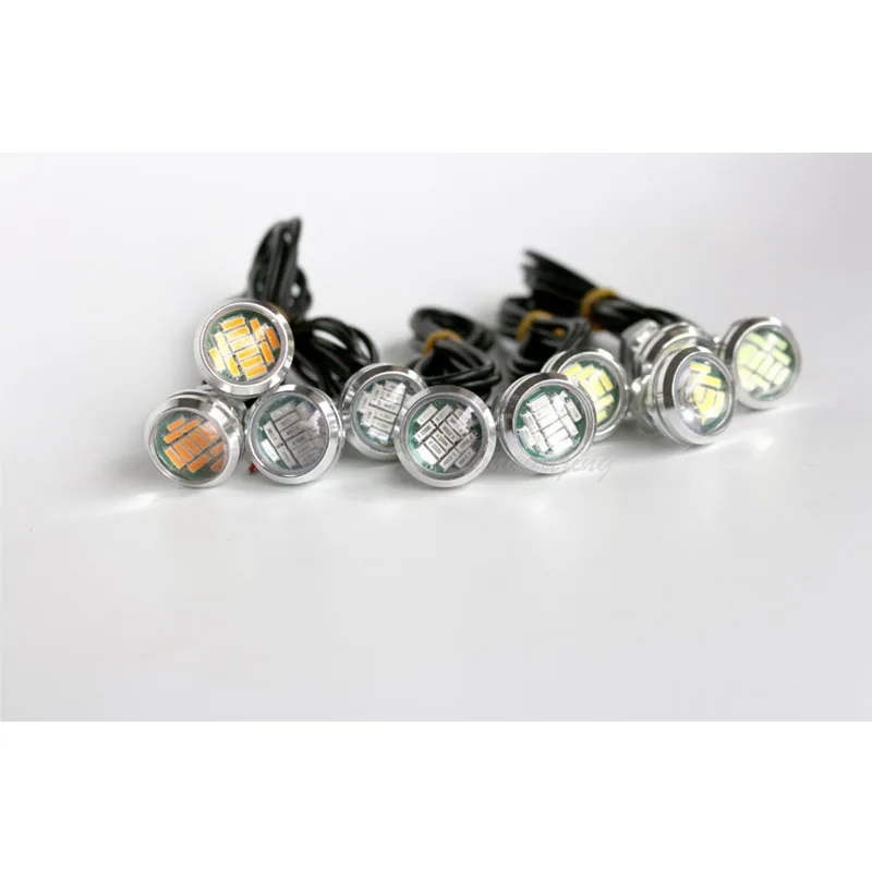 10 шт. автомобильный DRL дневный ходовой светильник 12 В Eagle Eye светодиодный 12SMD 23 мм