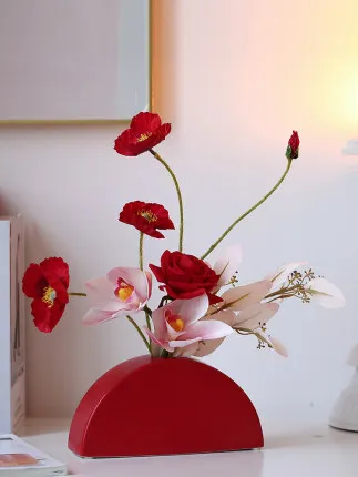 Креативная маленькая керамическая ваза украшения для обеденного стола гостиной