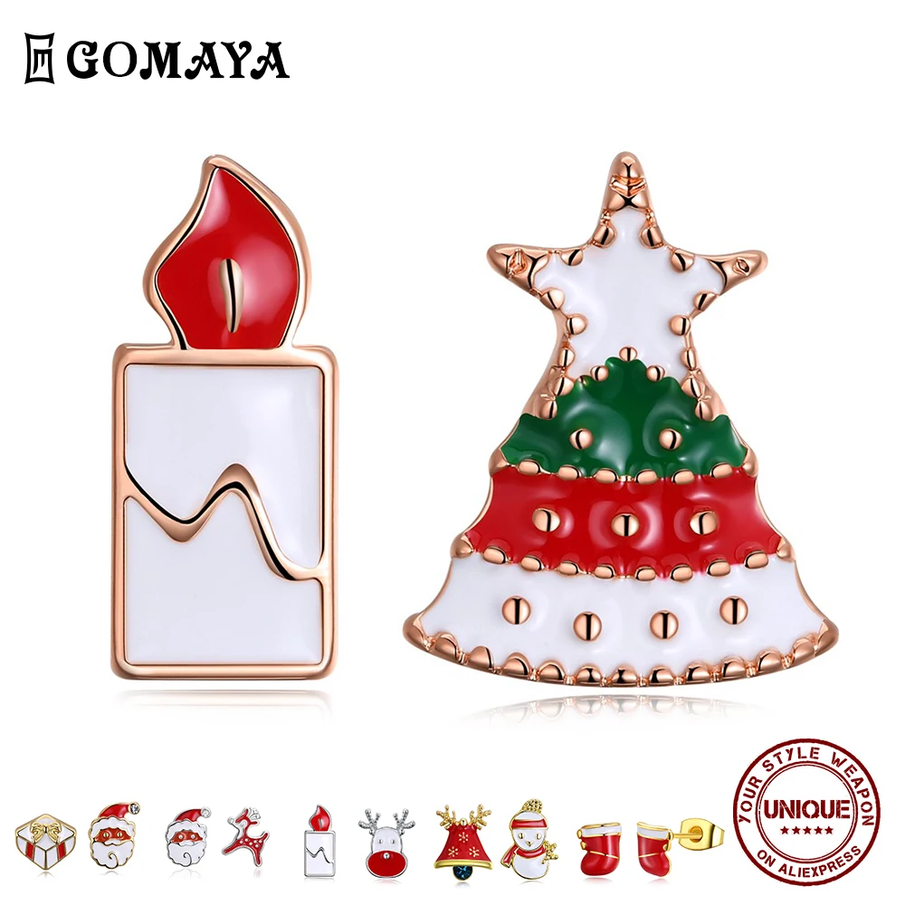 

Christmas Earrings For Women Multicolor Christmas Cute Snowman Tree Stud Earring Girl Romantic Fashion Anniversary Jewelry Gift