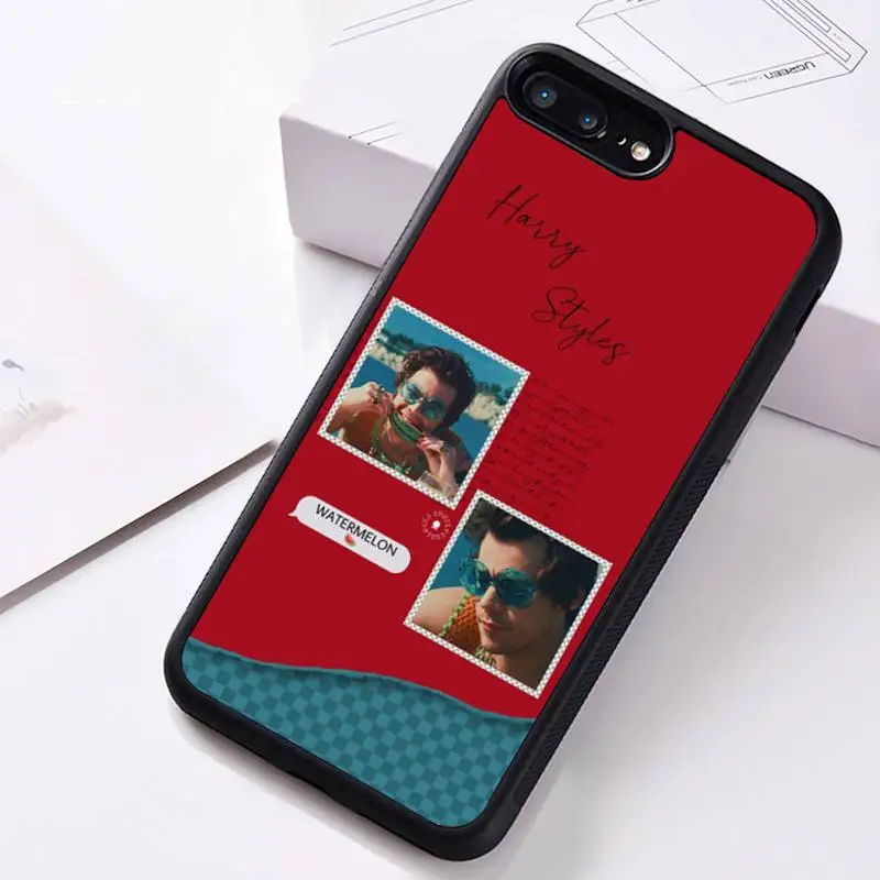 

Harry Styles with Watermelon Phone Case Rubber for iPhone 12 pro max mini 11 pro XS MAX 8 7 6 6S Plus X 5S SE 2020 XR case