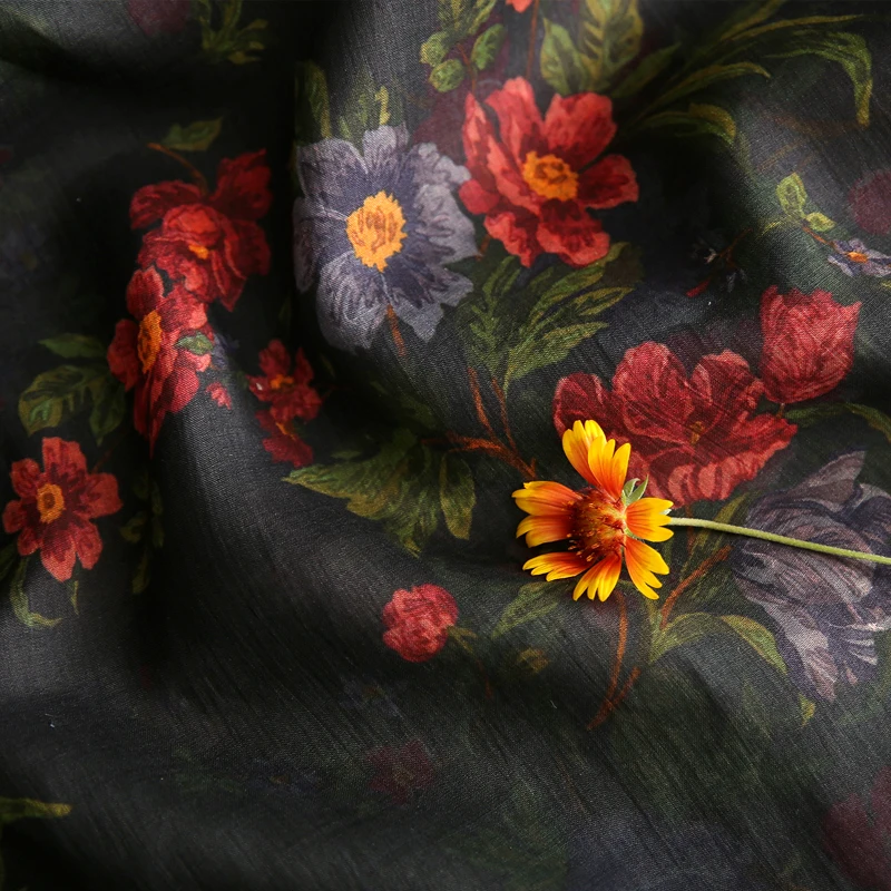 

[Поэтический] Ретро китайский стиль принт Ramie Cheongsam ткань Халат Одежда дизайнерское платье ткань