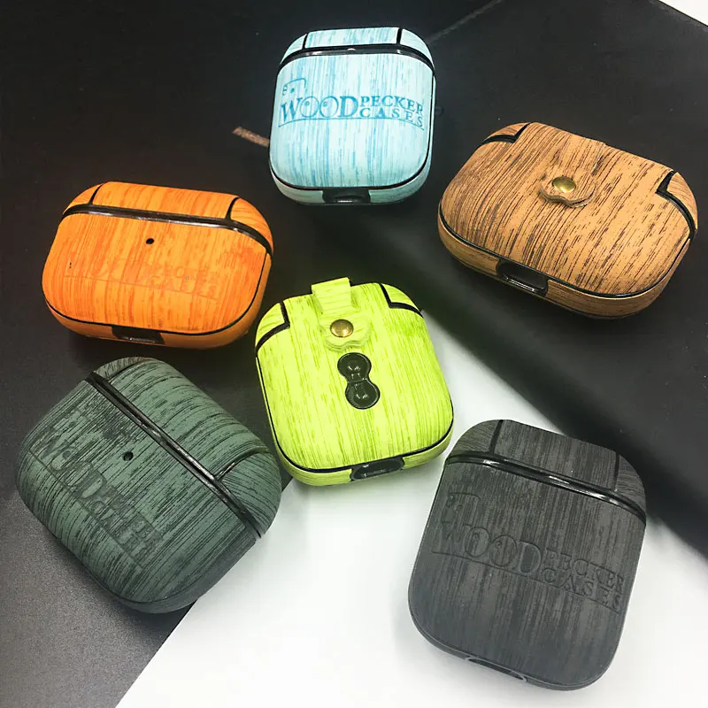 Винтажный Деревянный чехол для Airpods защитный наушников Apple Airpod 1 2 беспроводной с